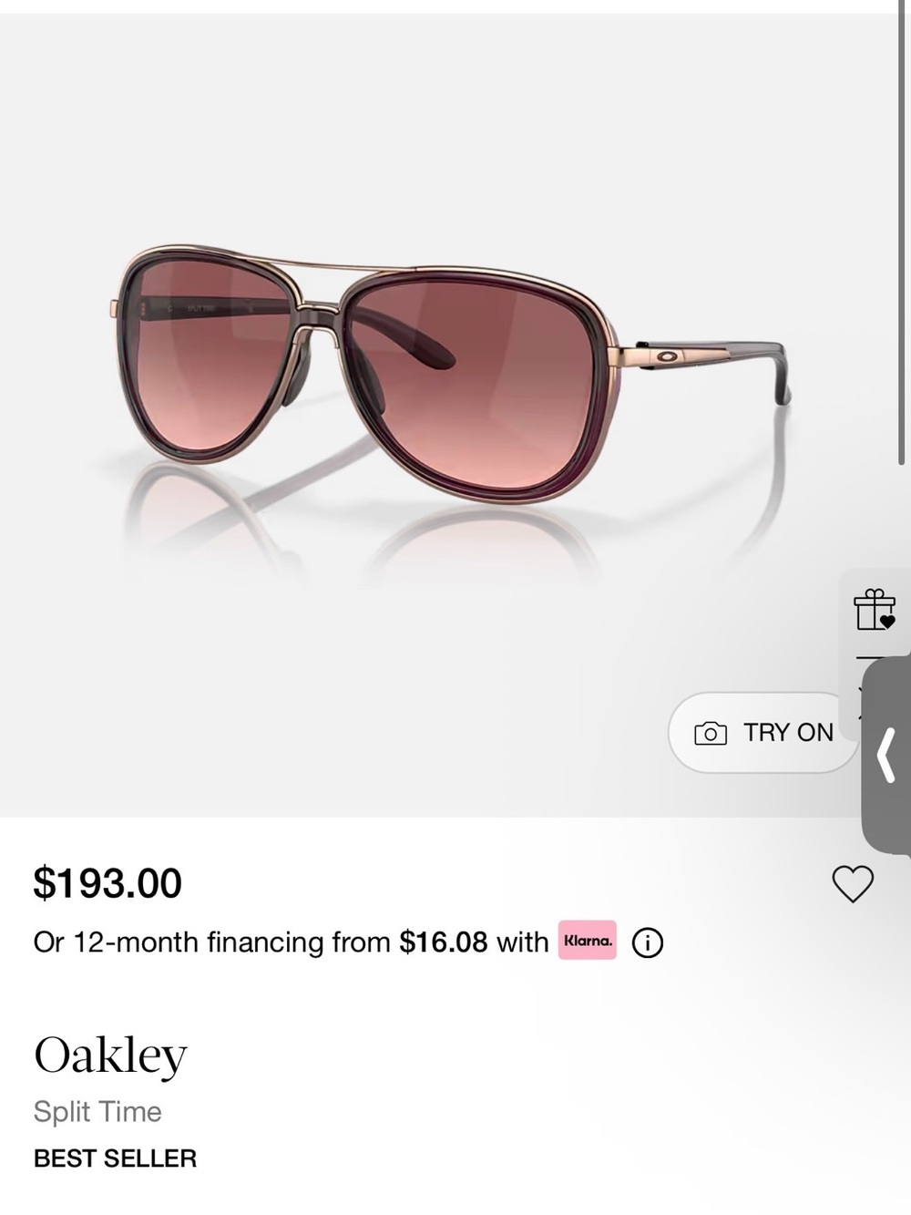 Oakley Split Time Women's Sunglasses - Burgundy/Pink Gradient